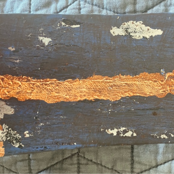 VINTAGE handmade Santa, St. Nick, Christmas decor 11" folk art, painted tin - Picture 7 of 10